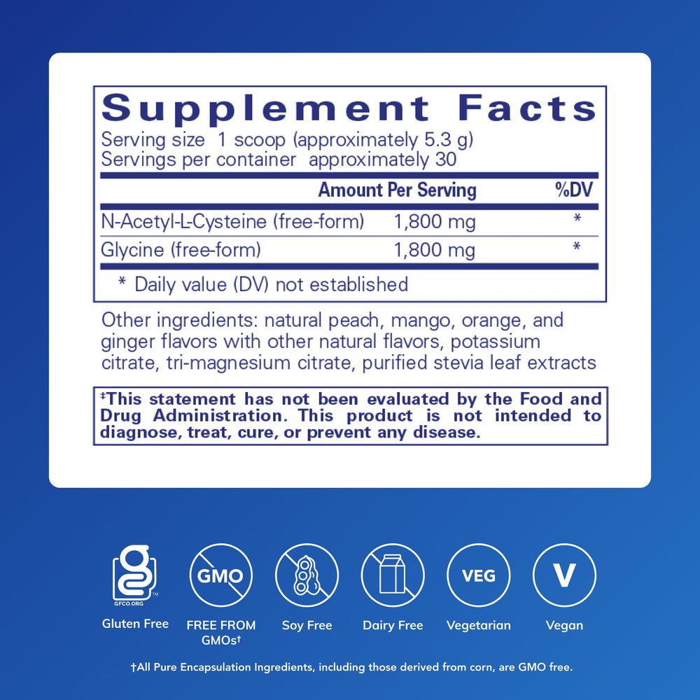 Pure Encapsulations open tub with visible powdered blend, convenient serving
