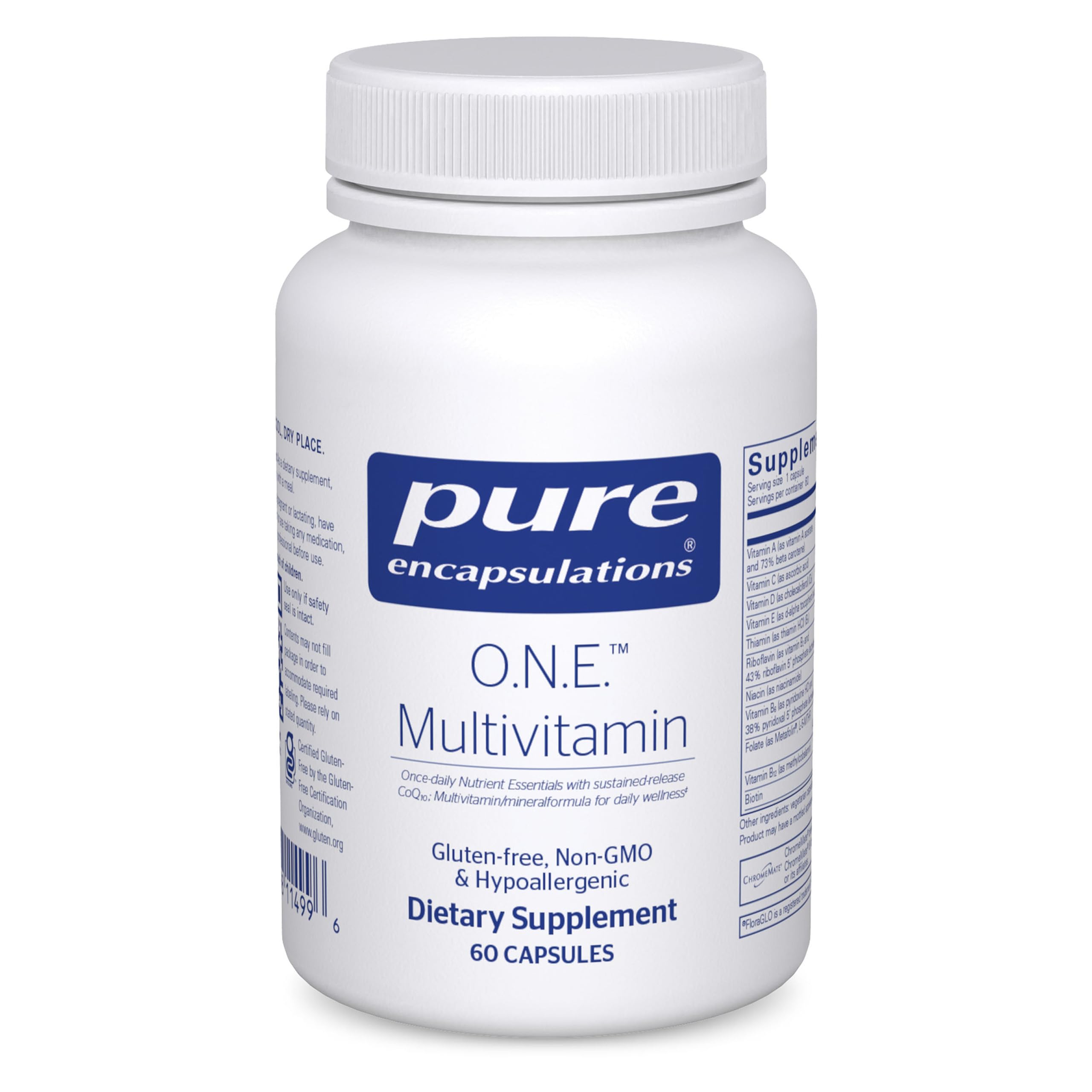 Pure Encapsulations front packaging shows bottle and label for clarity