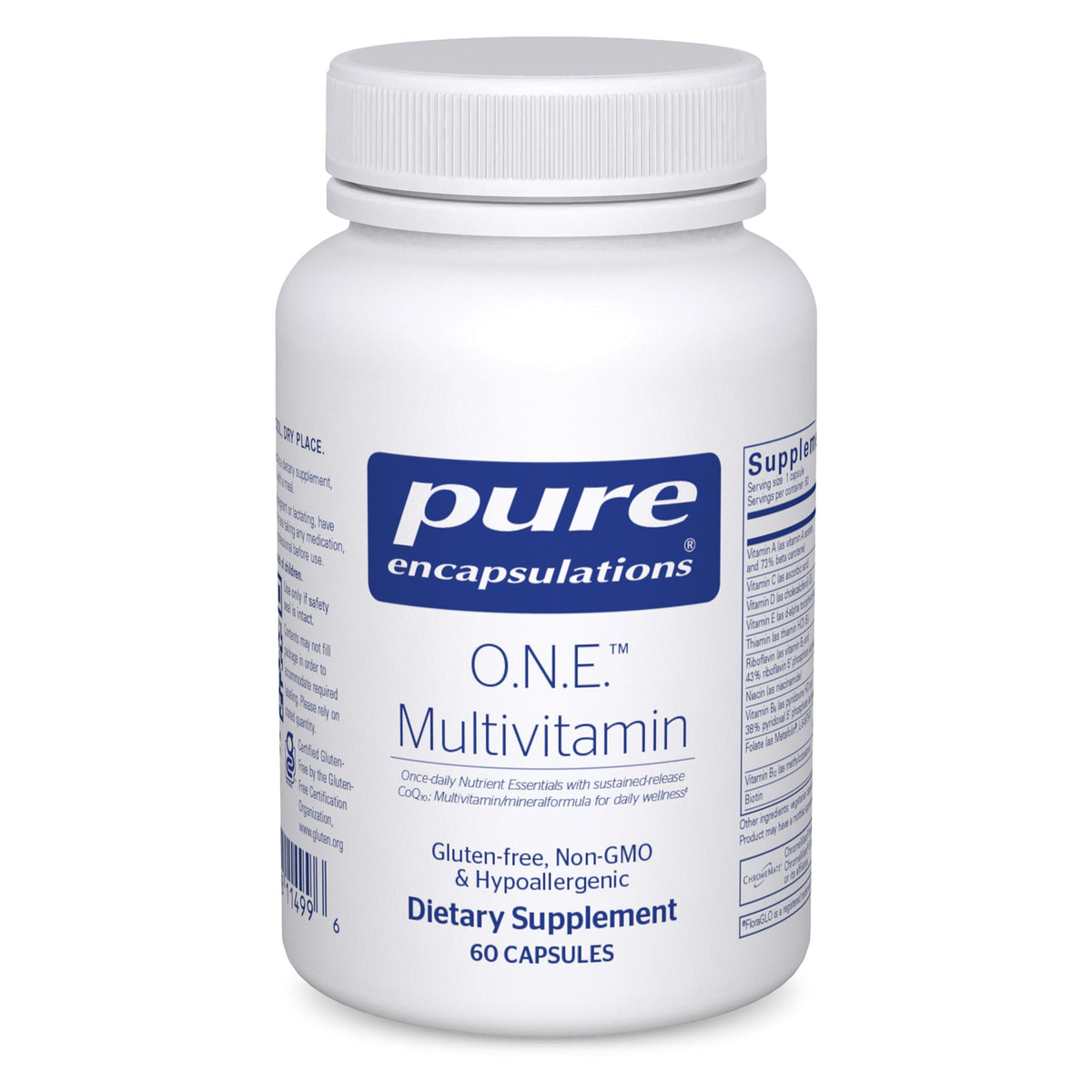 Pure Encapsulations front packaging shows bottle and label for clarity