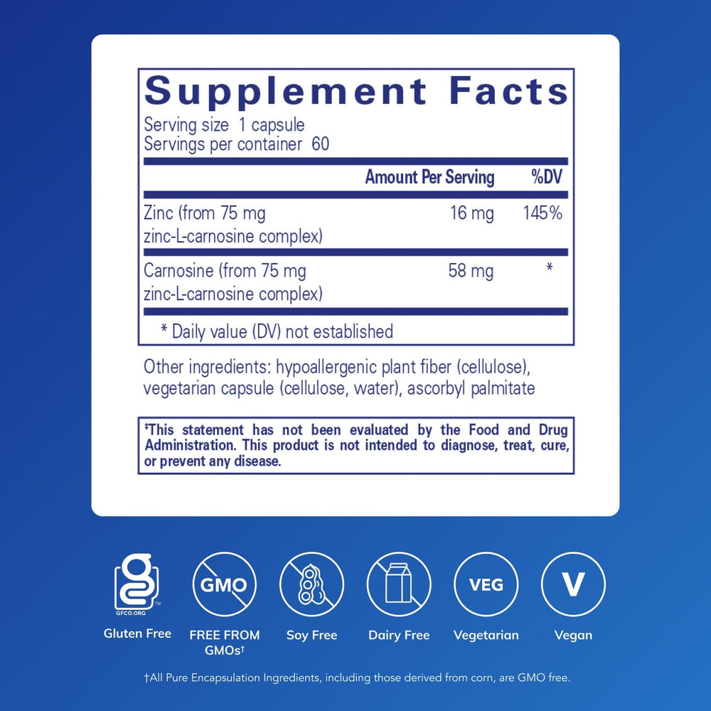 Close-up of a Peptic-Care capsule highlighting Pure Encapsulations purity benefit