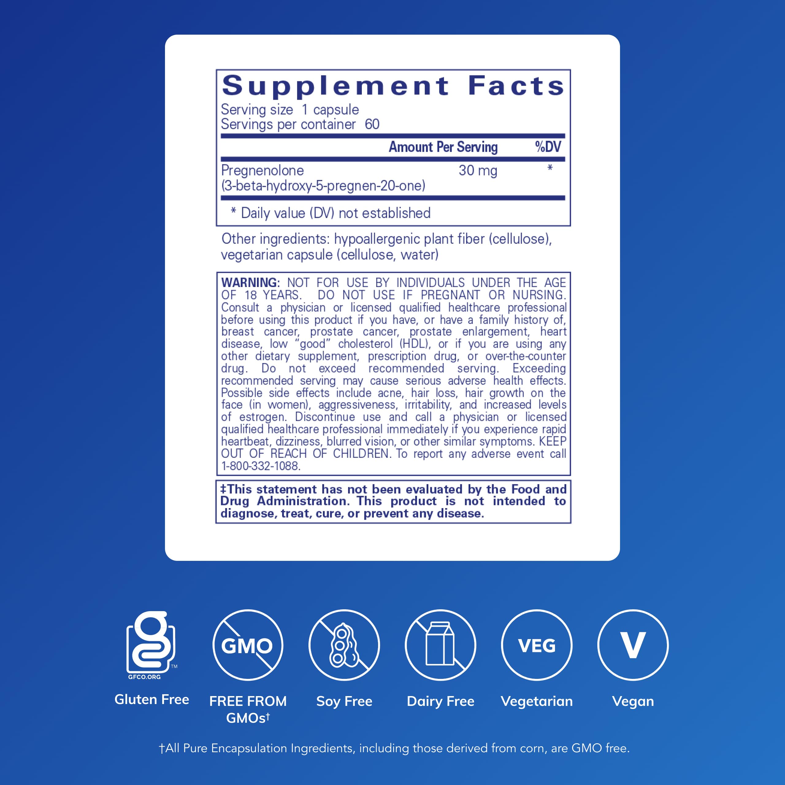 Pure Encapsulations capsule close-up highlighting vegan capsule quality