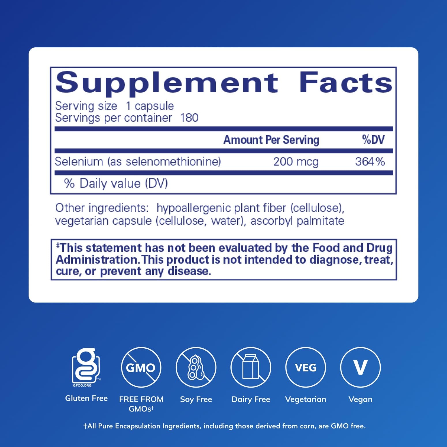 Pure Encapsulations open bottle with capsules highlighting long supply benefit