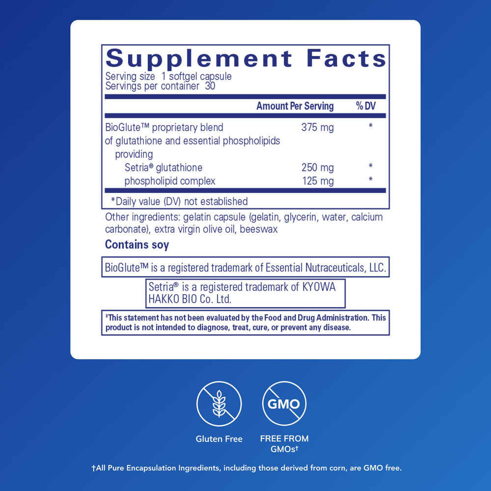 Pure Encapsulations softgel close-up highlighting smooth liposomal surface