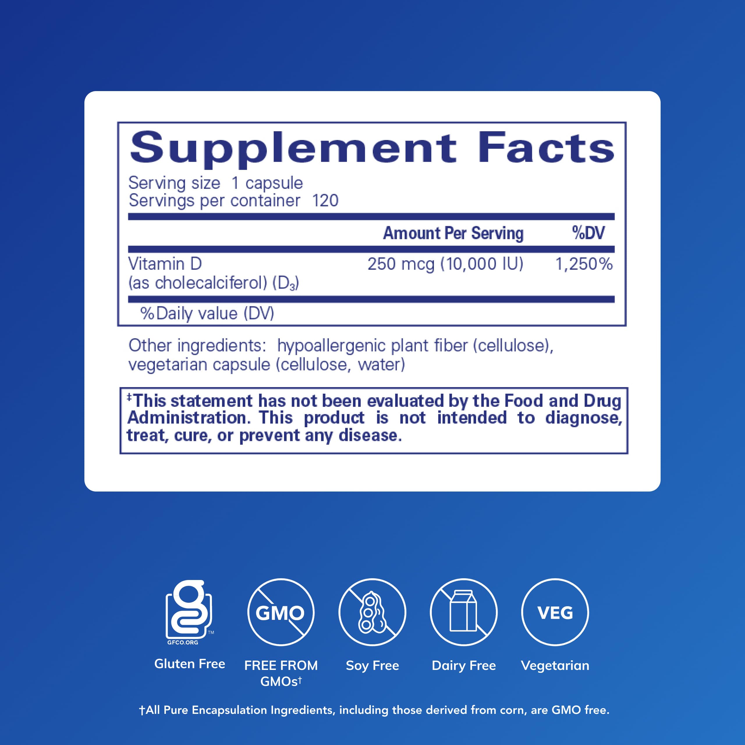 Close-up of a single Pure Encapsulations capsule highlighting smooth texture for easy swallowing