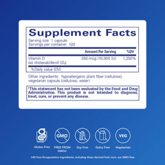 Close-up of a single Pure Encapsulations capsule highlighting smooth texture for easy swallowing