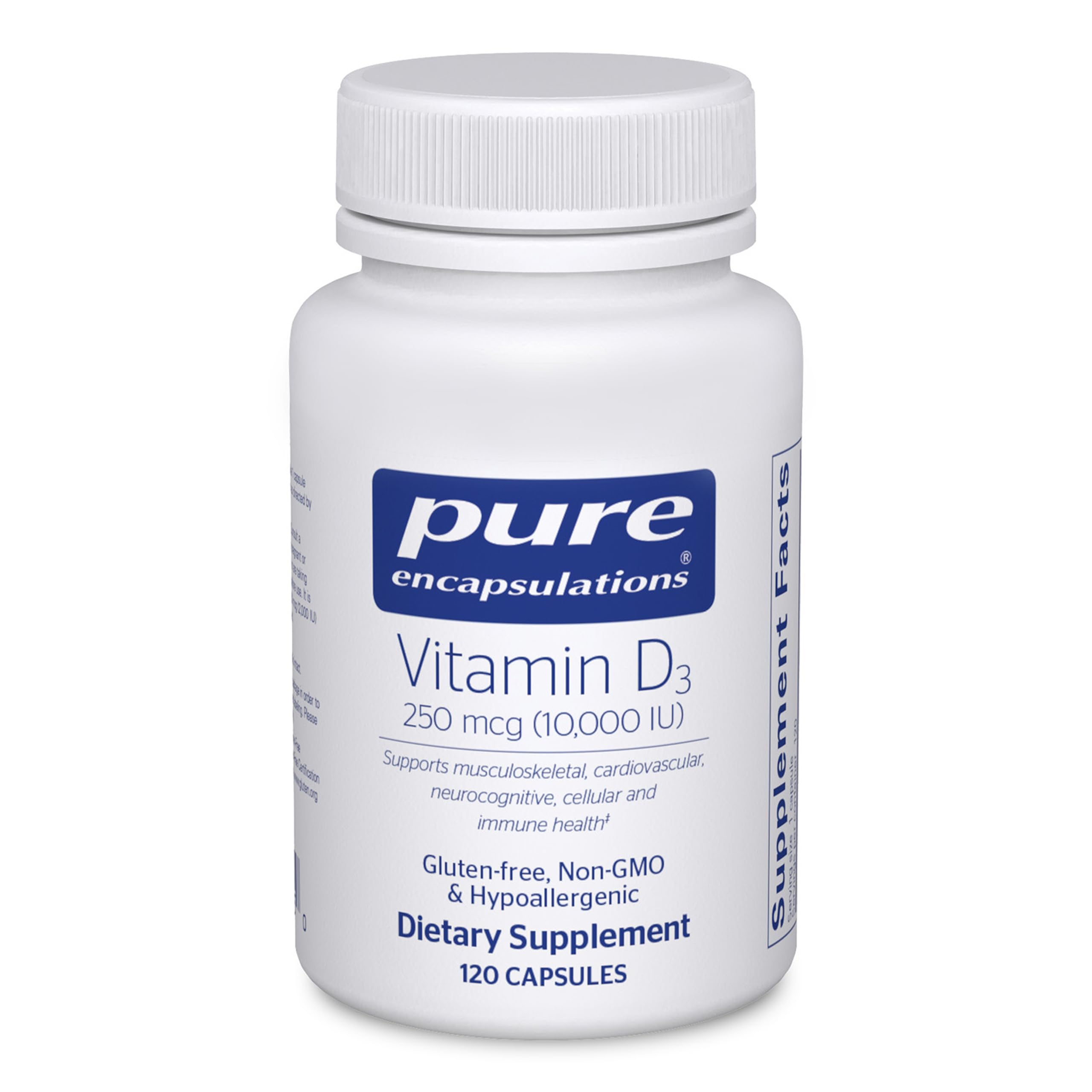 Pure Encapsulations front bottle view showing label and supplement name for clear identification and trust