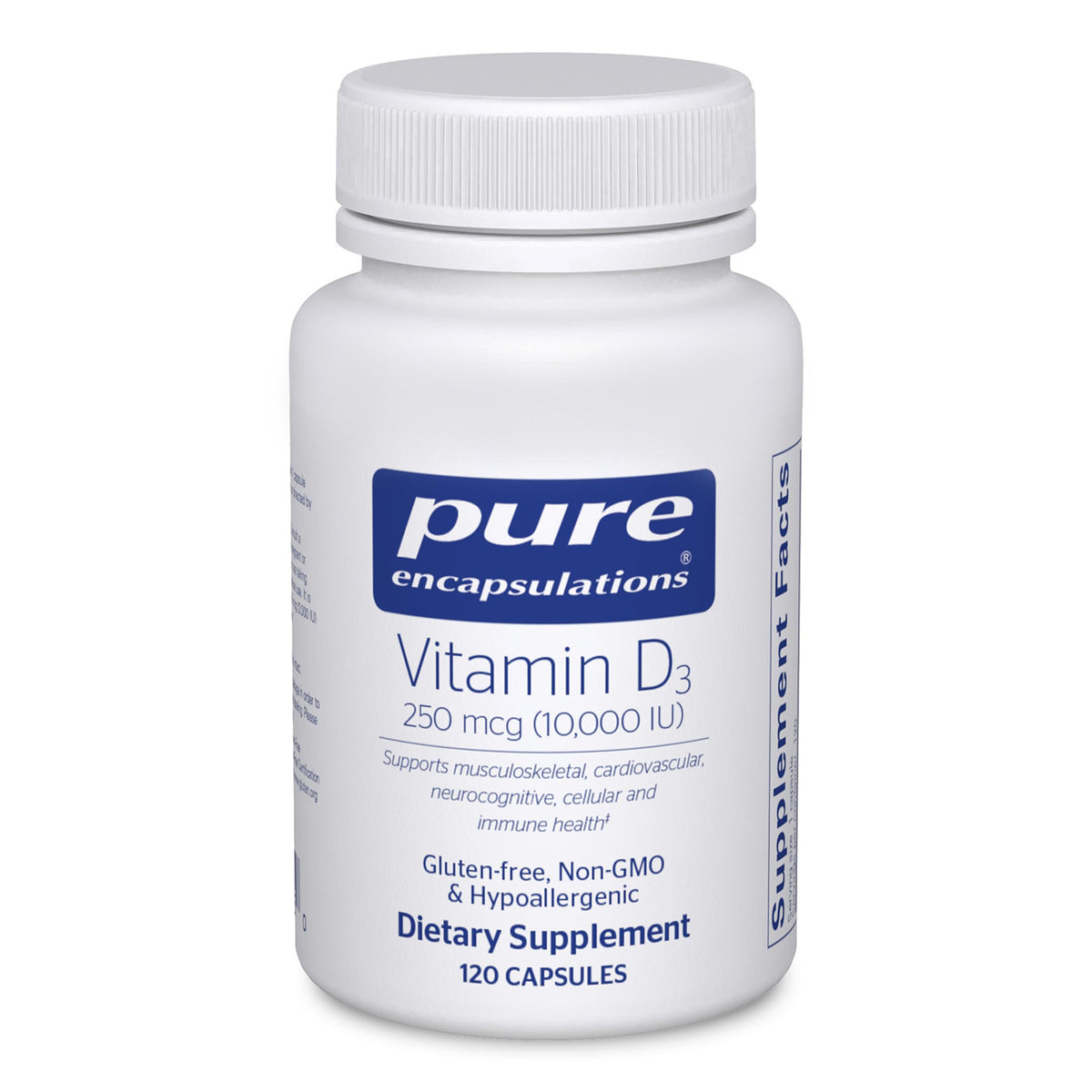Pure Encapsulations front bottle view showing label and supplement name for clear identification and trust