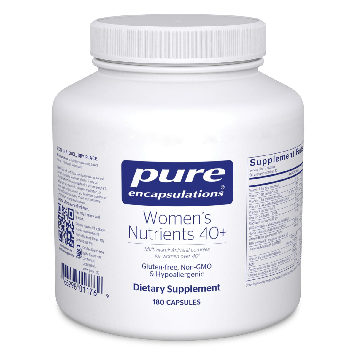 Pure Encapsulations front packaging showing clean multivitamin benefits