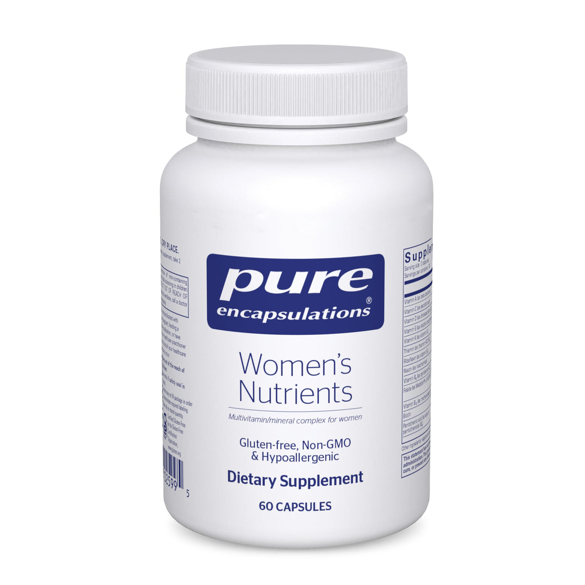 Pure Encapsulations front bottle view showing clean label and benefits