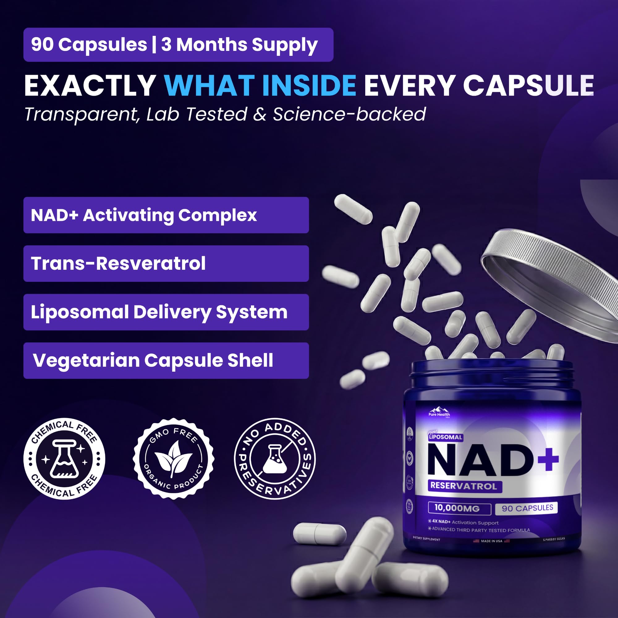 PURE HEALTH MAX in a morning routine setting conveying daily energy support
