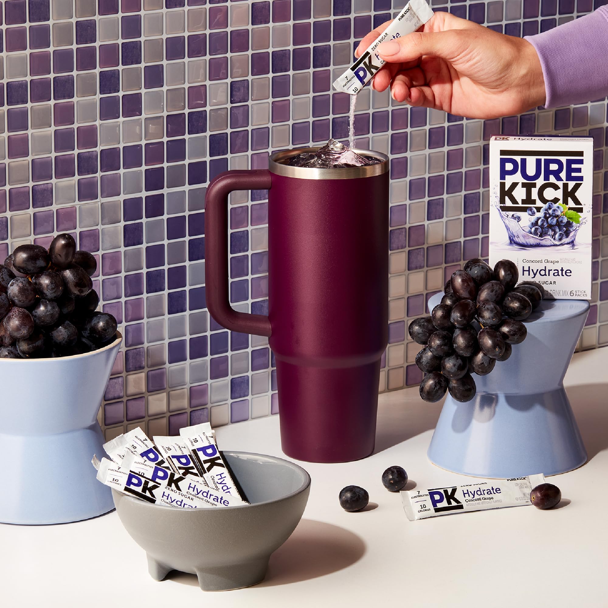 PURE KICK powder close-up revealing fine texture and easy dissolution