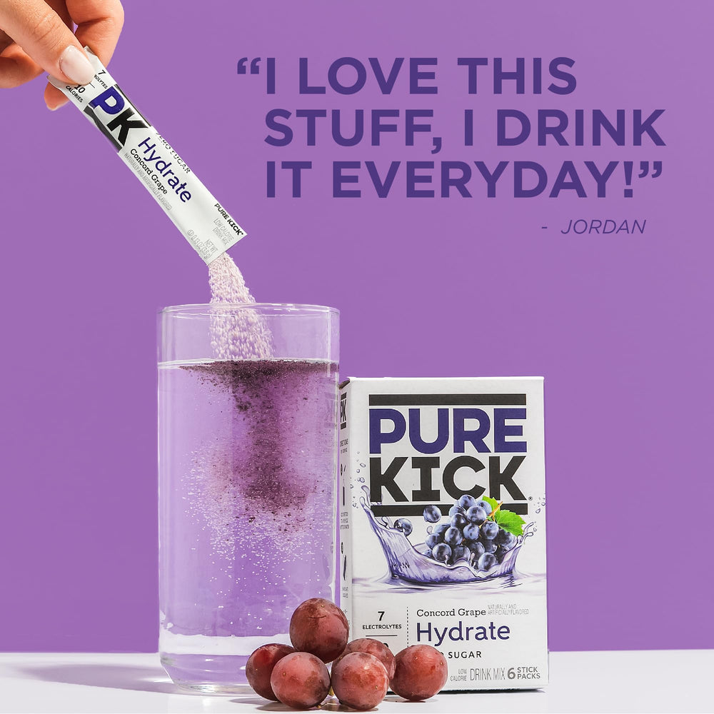 PURE KICK lifestyle at gym showing portable hydration for workouts