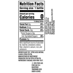 Pure Leaf bottle close-up highlighting brewed tea color and label clarity