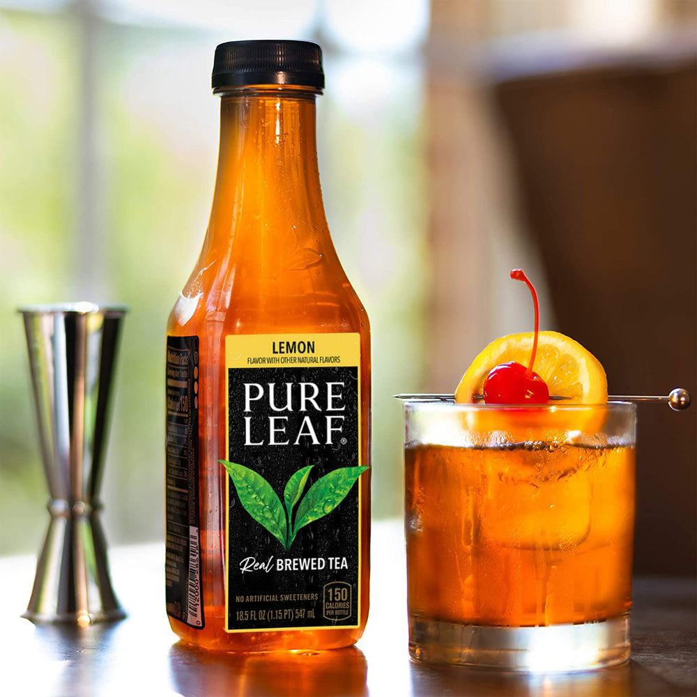 Pure Leaf Lemon bottle with lemon slice emphasizing citrus balance