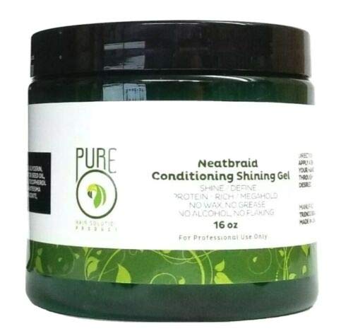 Pure O front packaging showing conditioning shining gel and glossy finish benefit