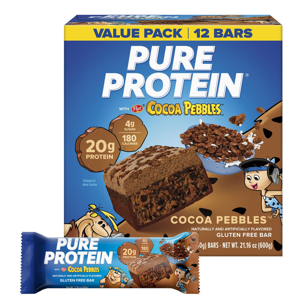 Pure Protein front box view showing 12-count and benefits