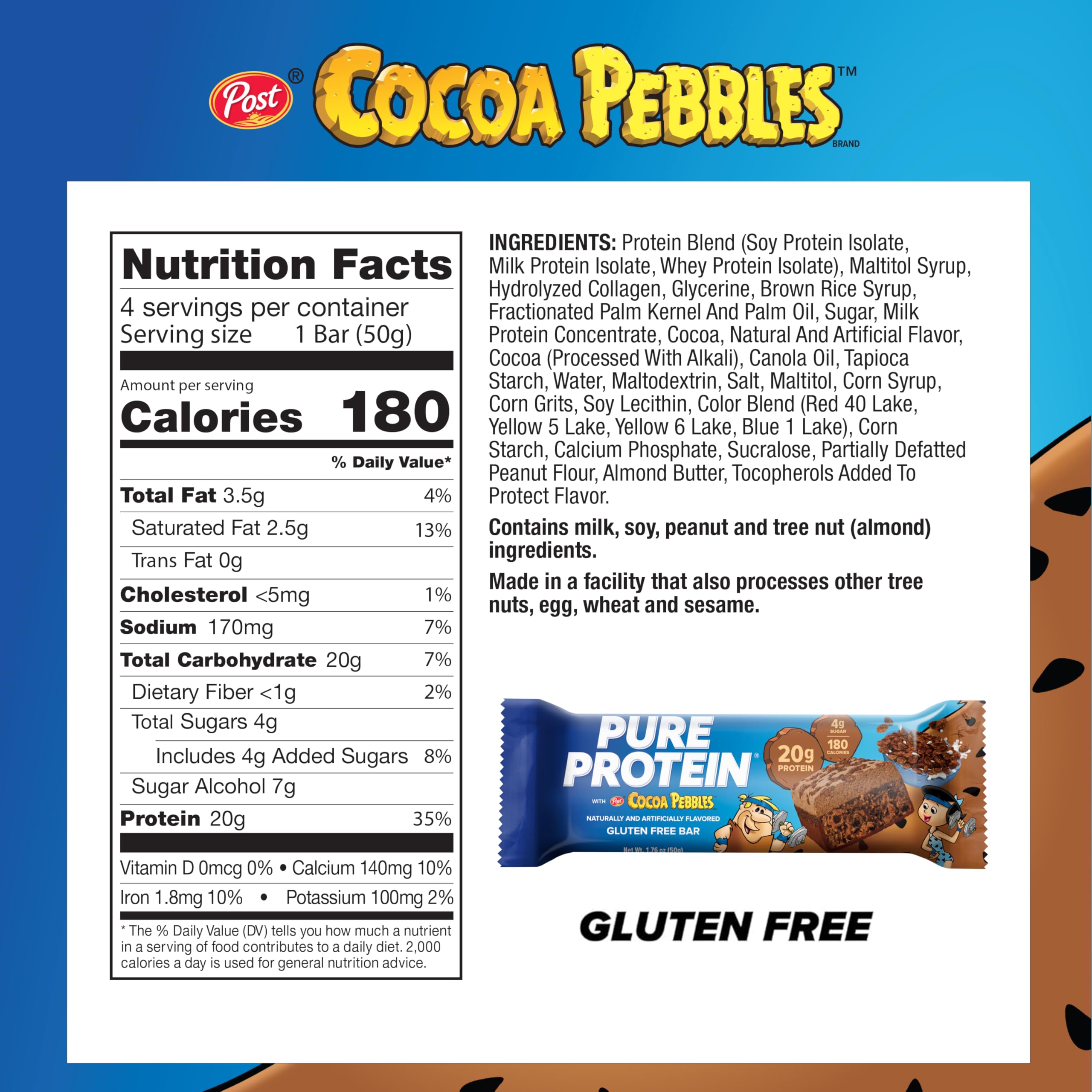 Pure Protein single wrapped bar emphasizing portability and freshness