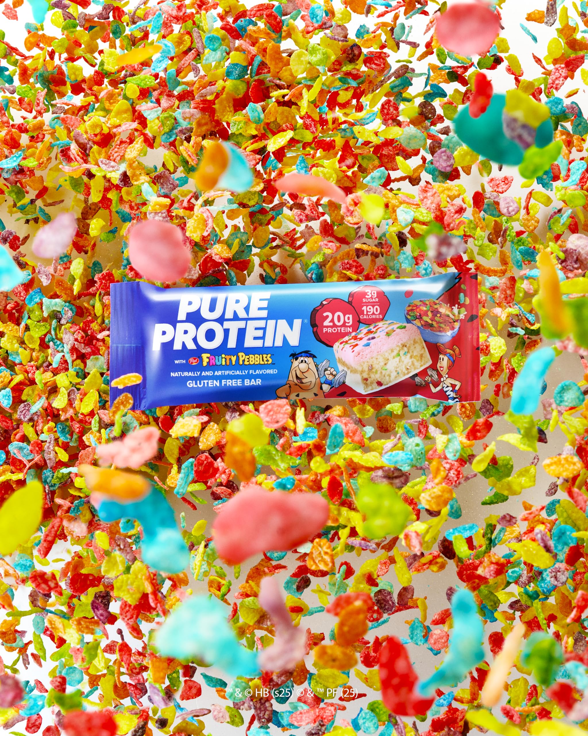 Pure Protein close-up of colorful cereal crunch for playful flavor boost