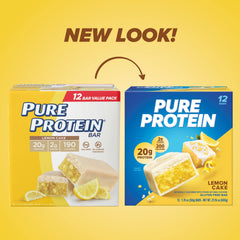 Pure Protein cross-section of lemon cake bar highlighting moist interior and ingredients