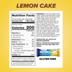 Pure Protein unwrapped lemon cake bar close-up showing soft texture and flavor