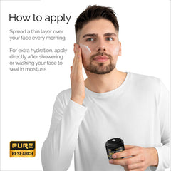 PURE RESEARCH applied to hand showing fast absorption and matte finish