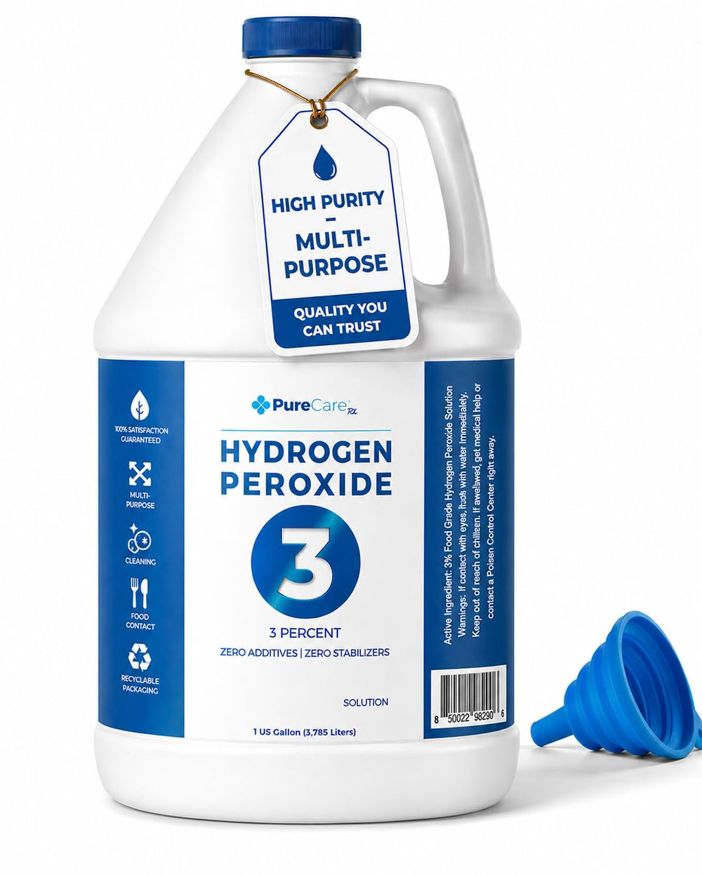 PURECHEM PROS front label on gallon bottle showing product and purity benefit