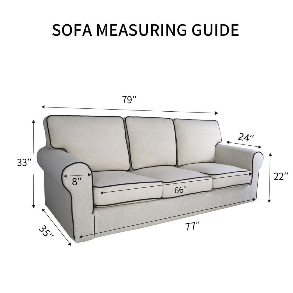 PureFit on three-seater with comparison to show generous size fit