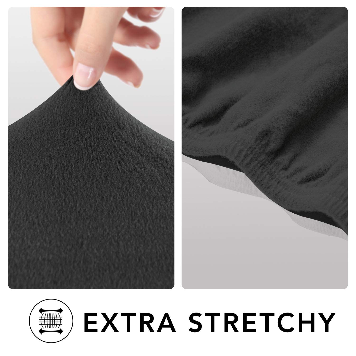 PureFit side profile showing elastic hem that prevents slipping and bunching