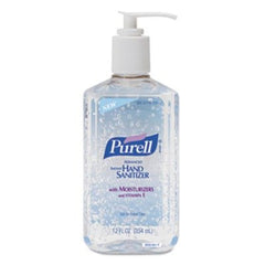 PURELL bottles arranged on a reception counter encouraging visitor use