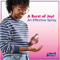 PURELL Lavender + Verbena close-up spray nozzle demonstrating easy misting