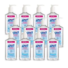 PURELL pump bottle front view showing brand and pump, promotes visible hygiene