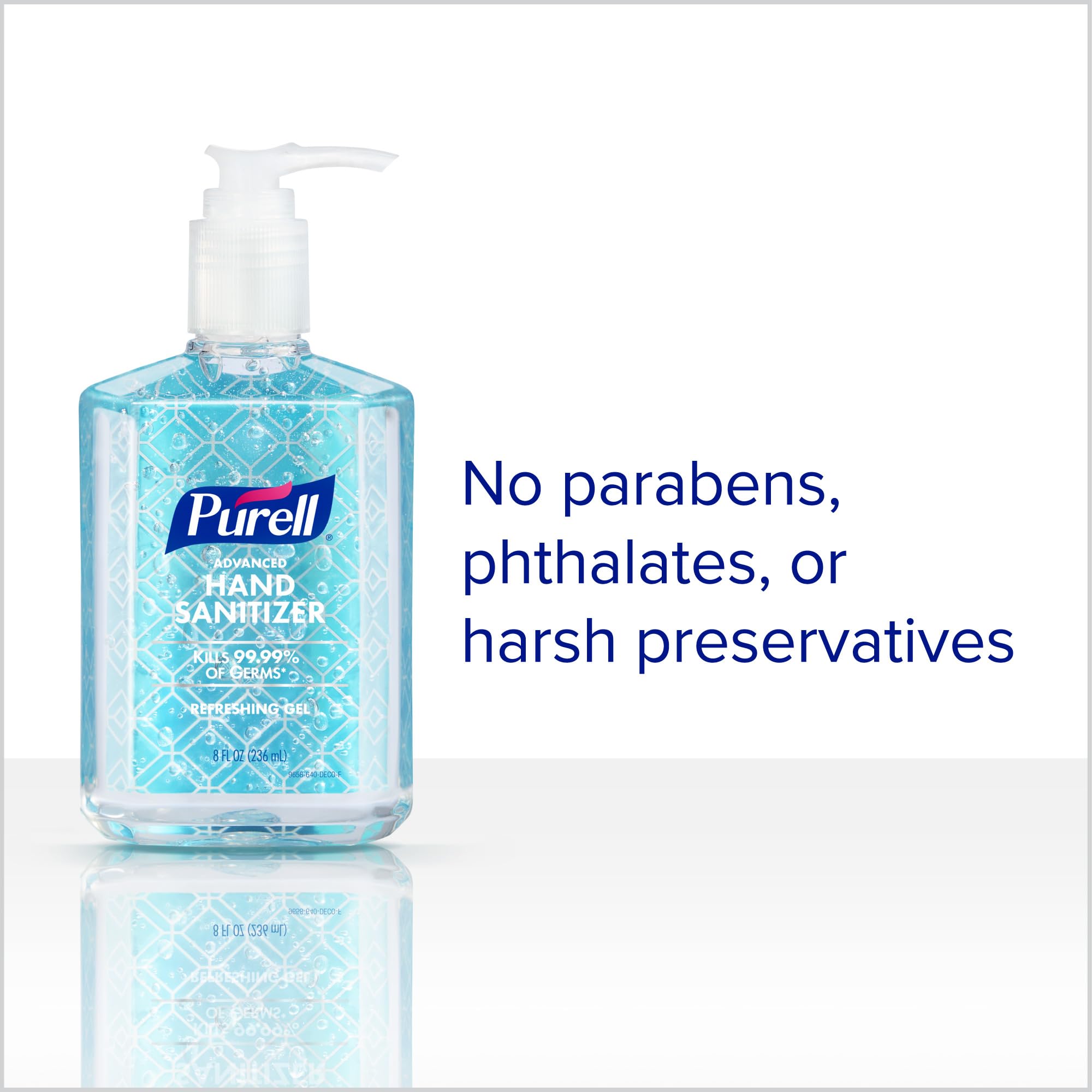 PURELL pump closeup highlighting easy one-hand dispensing and hygiene