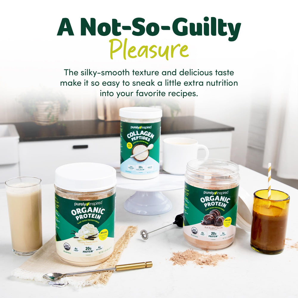 Purely Inspired powder scoop showing smooth texture and easy mixability