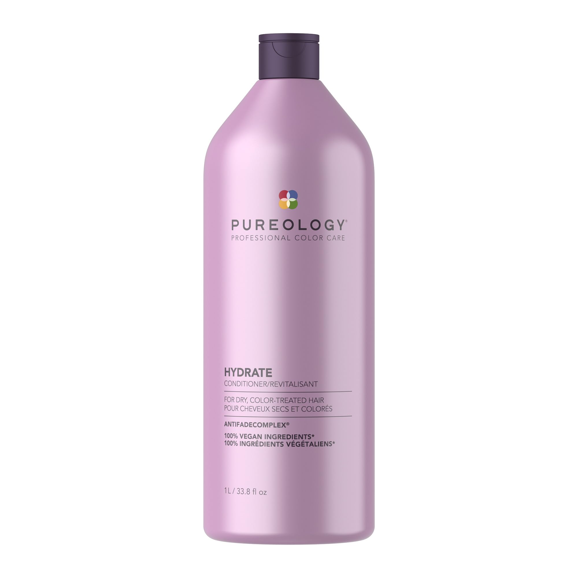 Pureology hydrate conditioner front packaging shows product and brand benefits