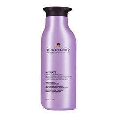 Pureology hydrate shampoo front bottle showing product benefit of deep moisture