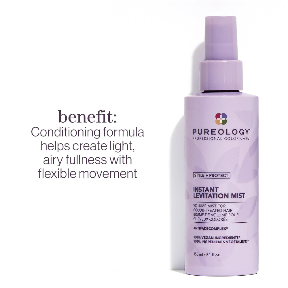 Pureology mist spraying fine, even coverage to create instant lift