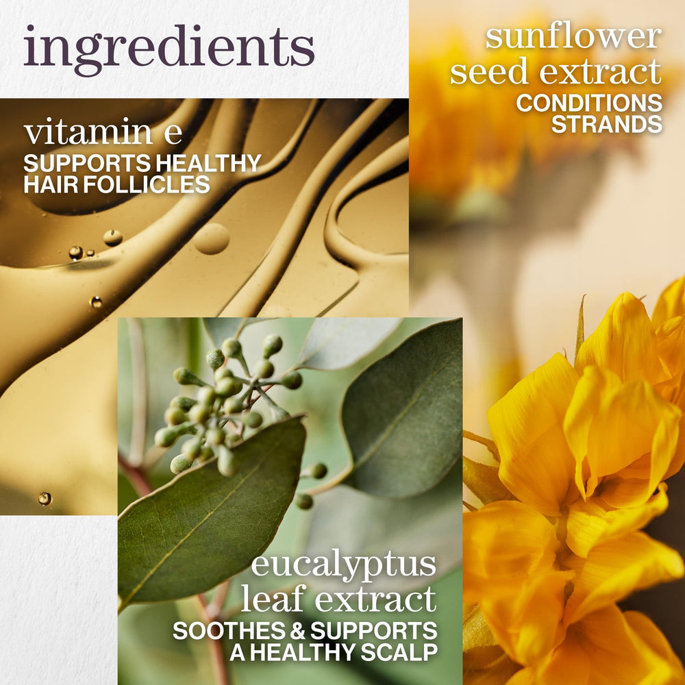 Wheat protein ingredient shot with Pureology bottle suggesting volumizing benefit