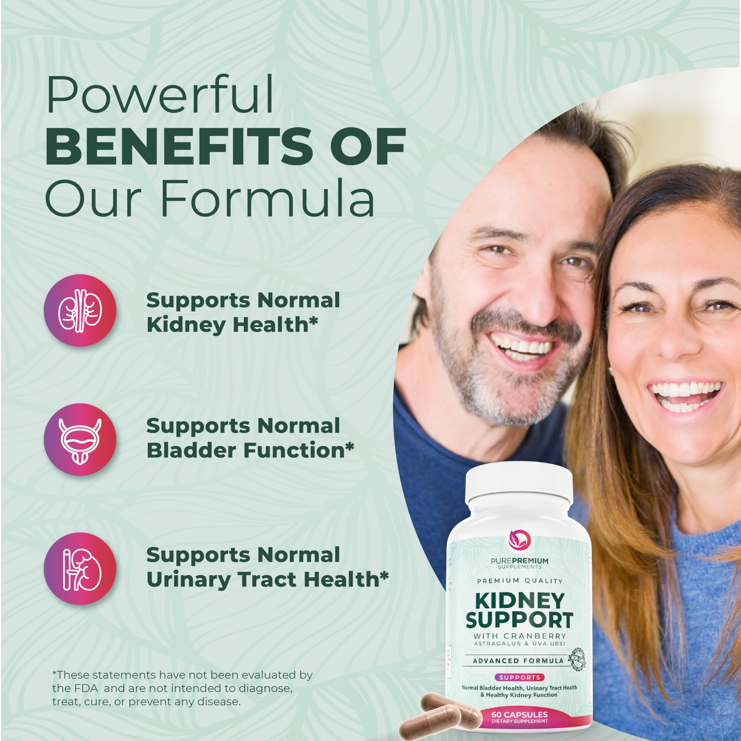 PurePremium ingredient arrangement with cranberry and herbs highlights natural blend benefits