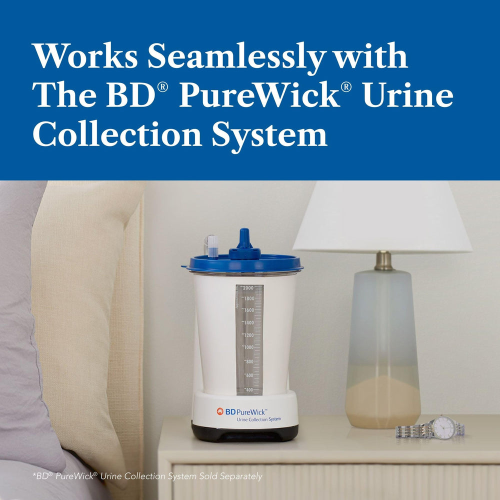 PureWick installed in home setting depicting discreet, low-profile operation