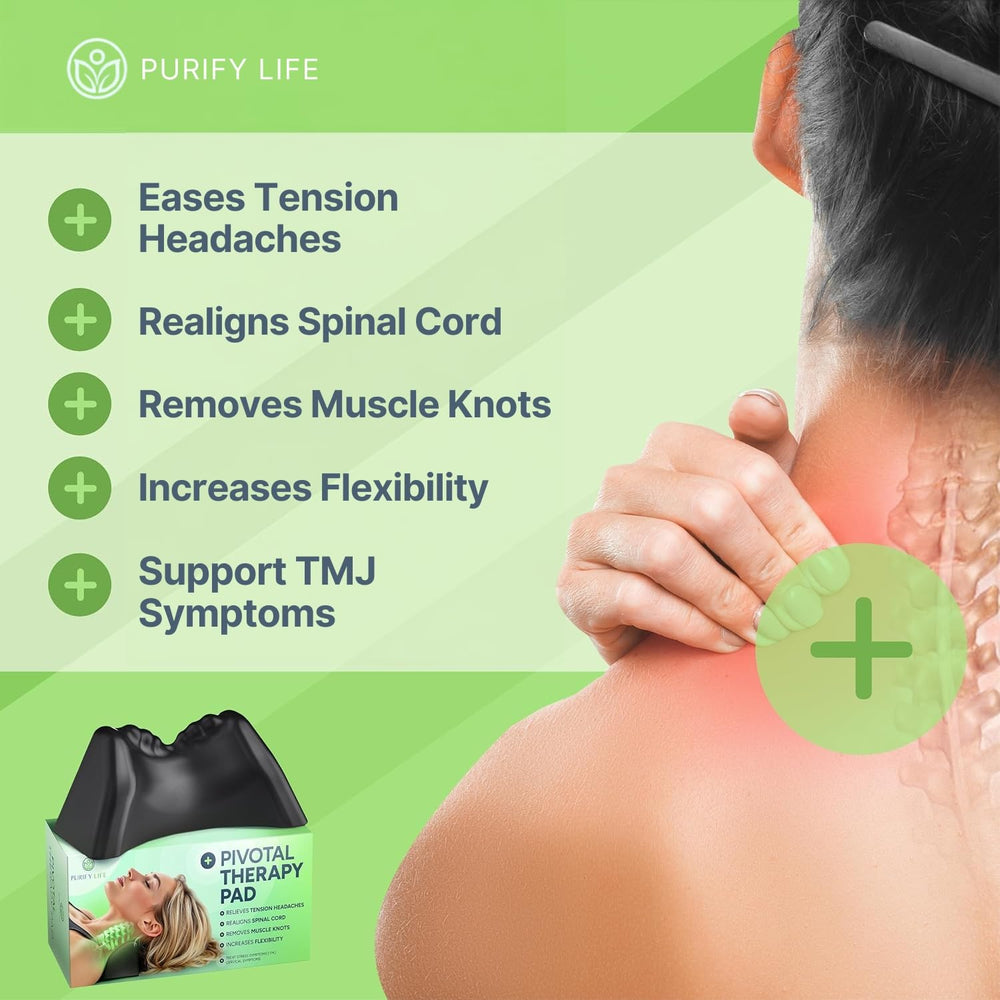 Purify Life close-up of contoured profile offering precise cervical alignment benefit