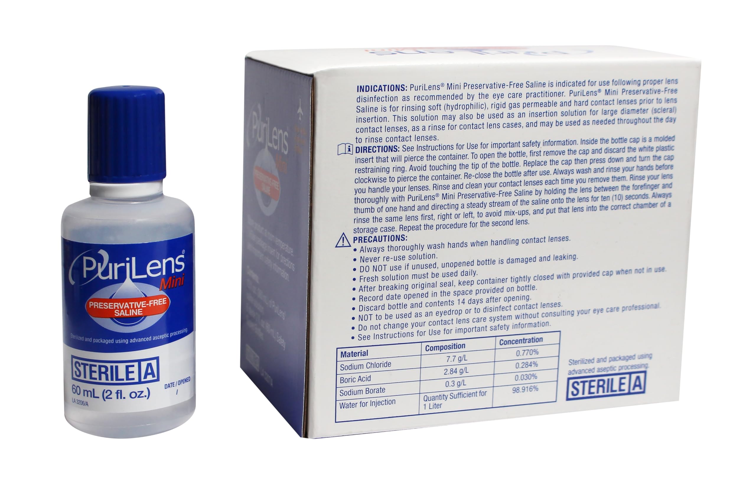 Purilens open cap with dropper tip demonstrating precise, spill-free rinsing