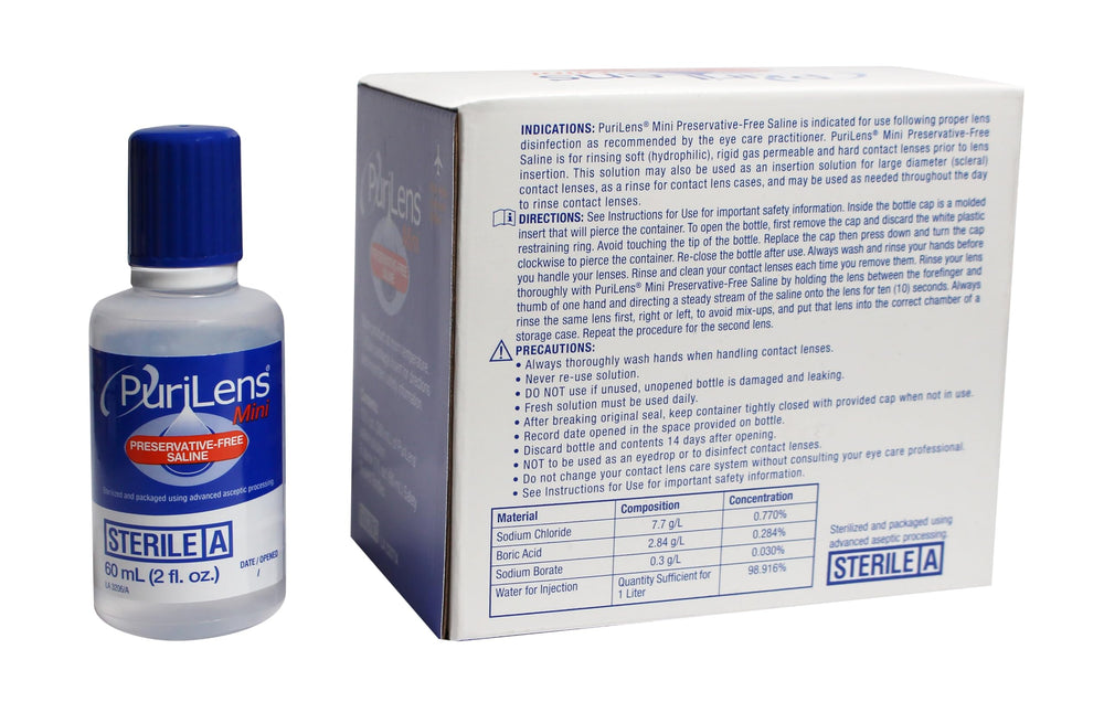 Purilens open cap with dropper tip demonstrating precise, spill-free rinsing