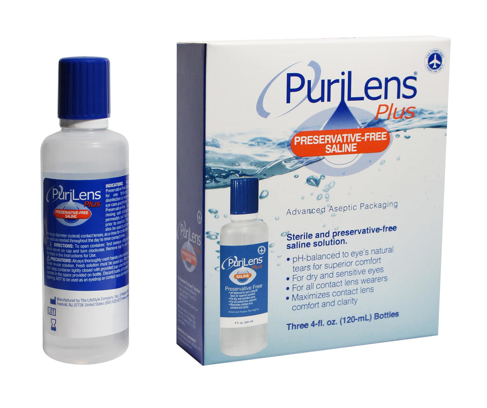 Purilens bottle front view showing label and benefits by Purilens