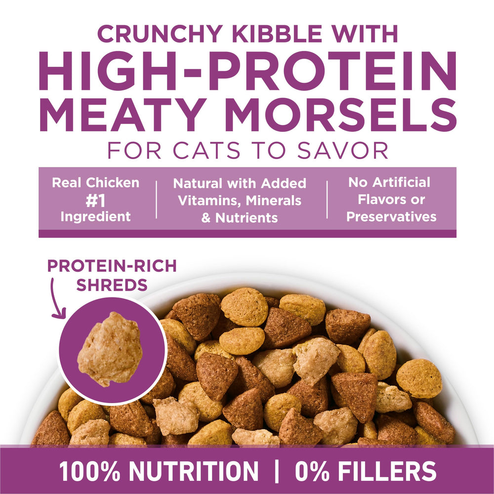 Purina ONE nutrition label close-up showing vitamins, minerals and probiotics