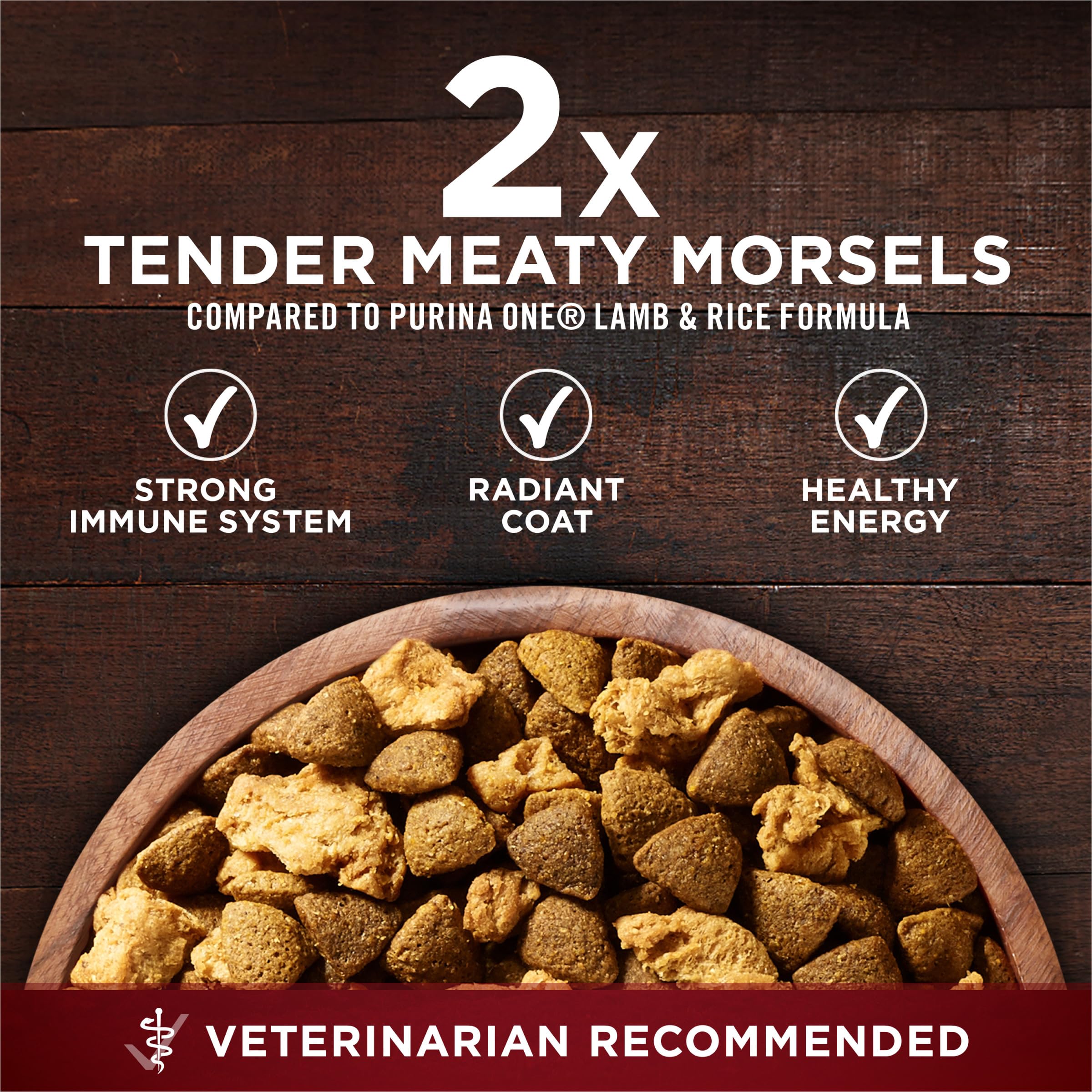 Purina ONE dog eating from bowl showing palatability and enjoyment