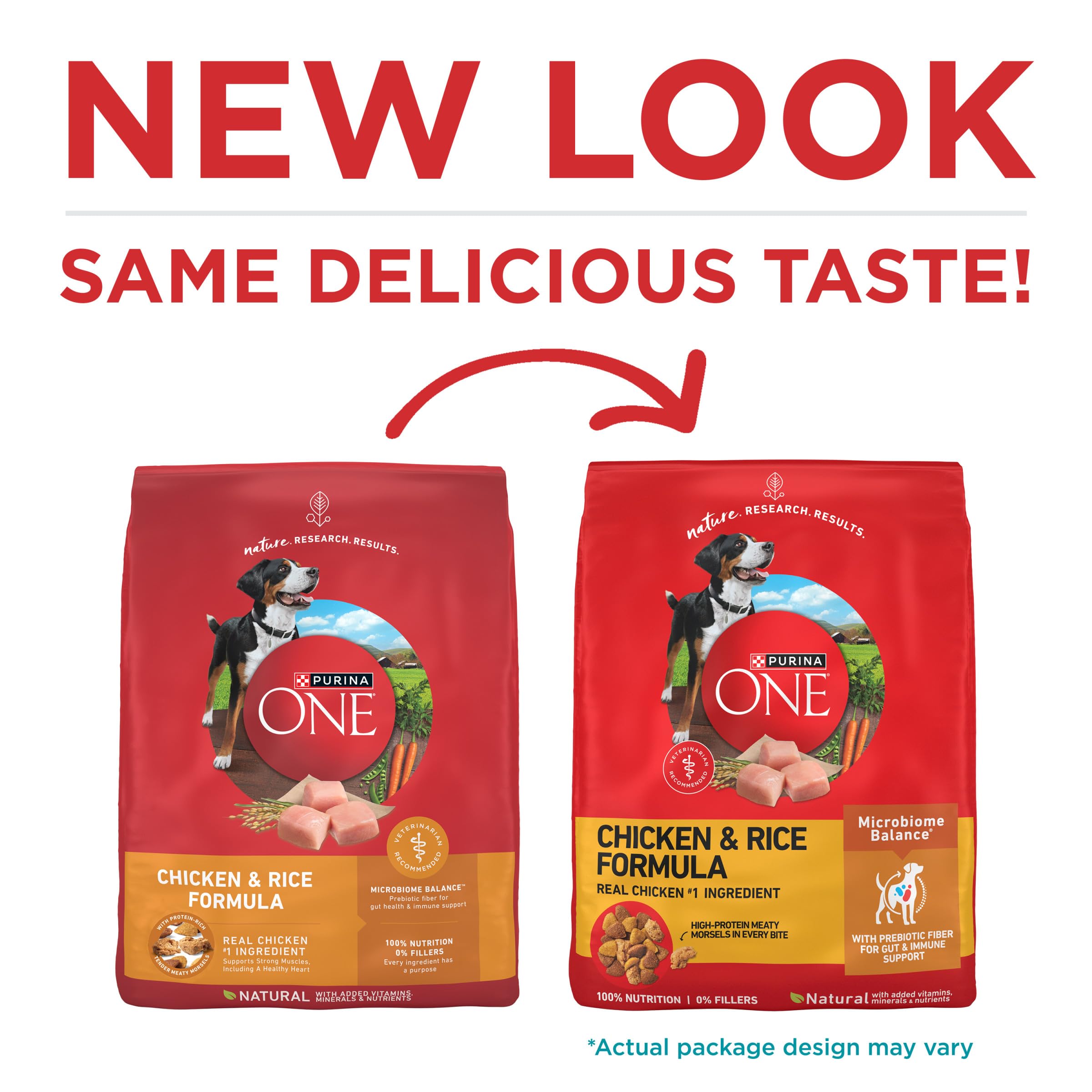 Close-up of Purina ONE kibble texture for digestibility benefits