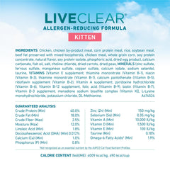 Kitten eating Purina ONE LiveClear from bowl showing appetite and enjoyment