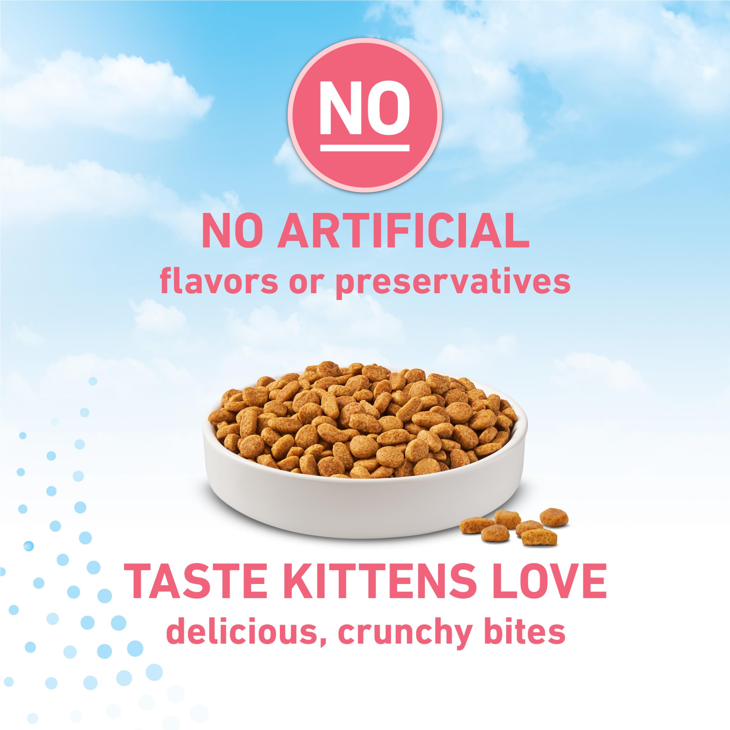 Open 5 lb bag with scoop for Purina ONE LiveClear showing storage and freshness