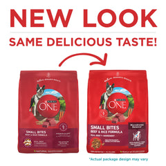 Close-up of Purina ONE kibble texture highlighting digestibility