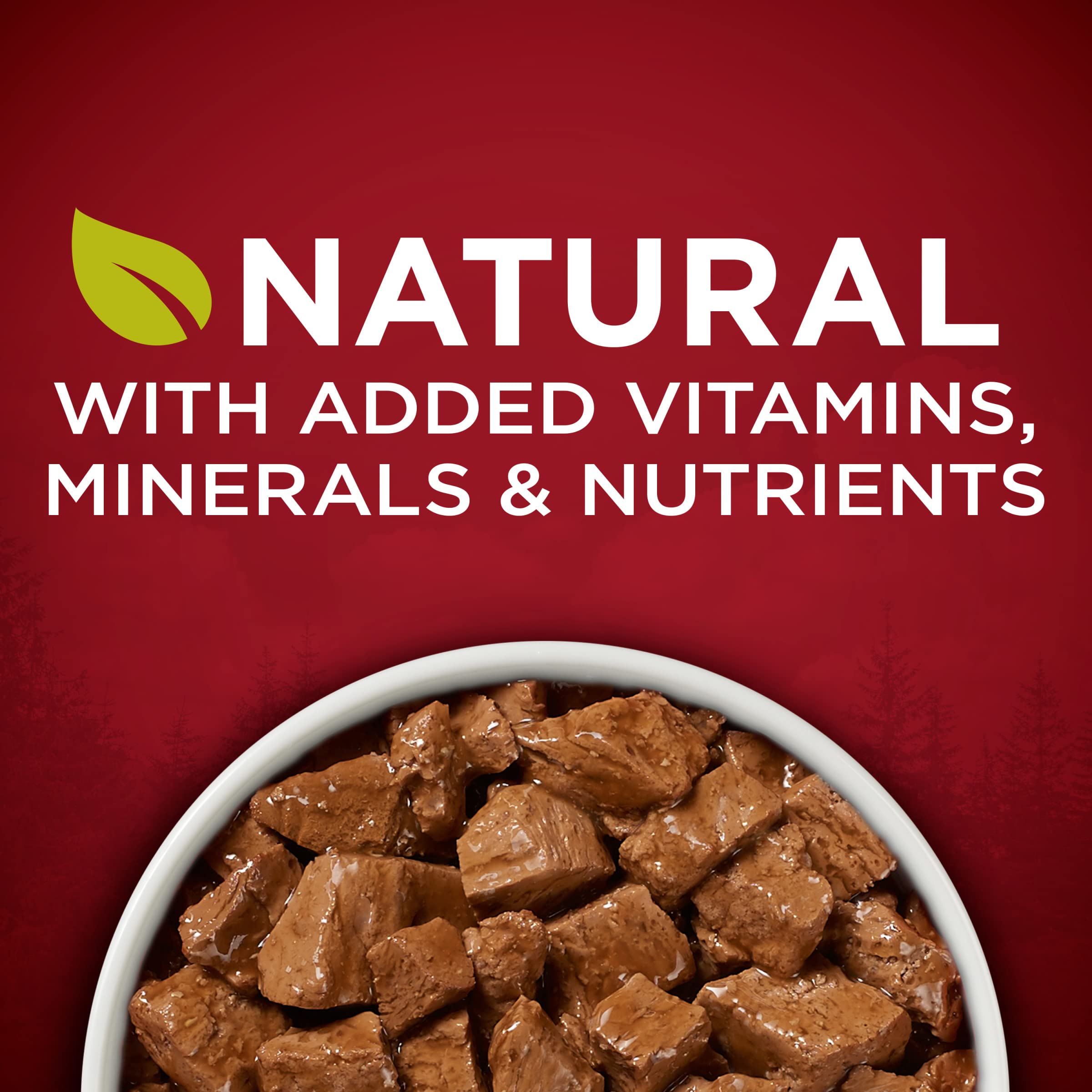 Purina ONE close-up of duck pieces emphasizing varied animal proteins and taste